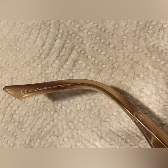 🇮🇹Dior~Transparent Brown Shiny Lightweight Eyeglass Frames Silver Logo/Details - Picture 12 of 14